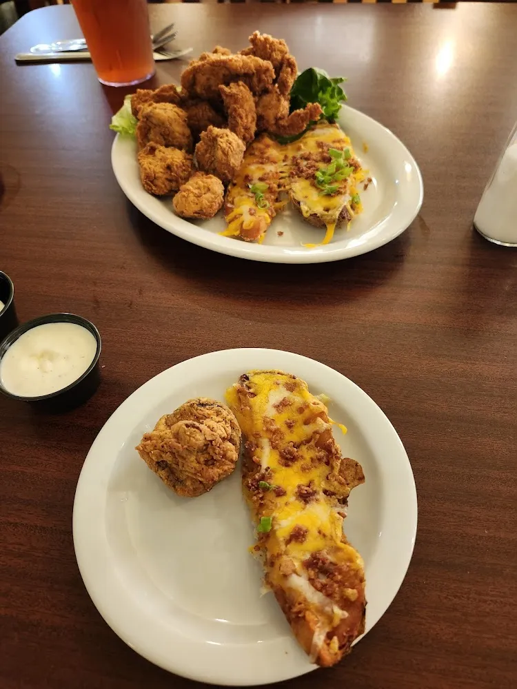 Potatoes Skins and Fried Mushrooms
